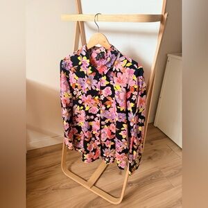 Vero Moda Floral Blouse - Black and Pink